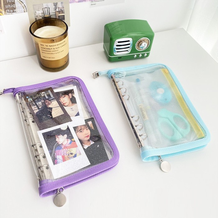 

Hari Ini A6 Binder Zipper Pvc Glitter 6 Ring Promo