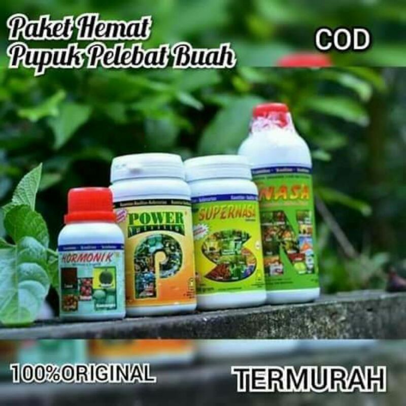Paket Pupuk Buah Nasa, Pupuk pelebat Buah, Pupuk Buah Tabulampot / PWR NUTRITION, POC NASA, HORMONIK
