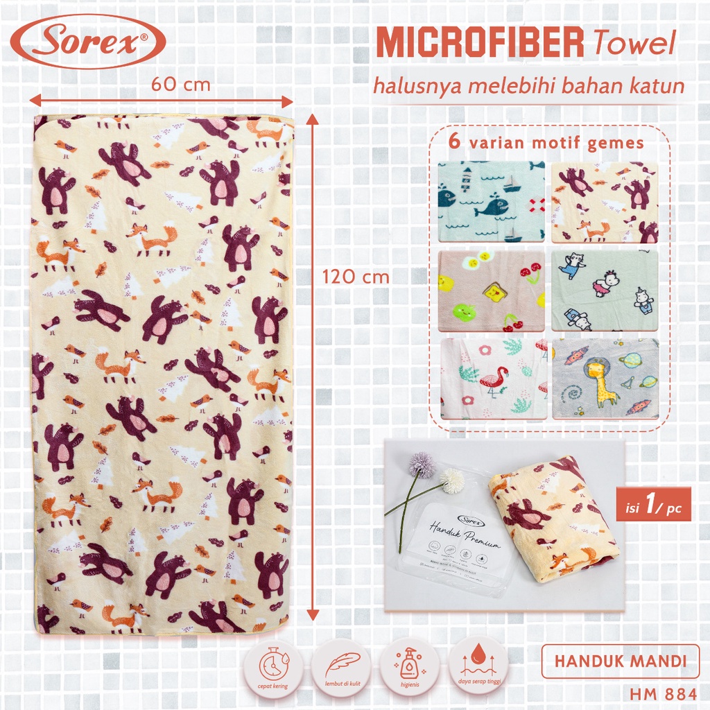 Sorex Handuk Mandi Dewasa Dan Anak Super Soft Towel