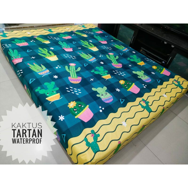 SPREI WATERPROOF ANTI AIR UKURAN 120*140*160*180*200 x 200-K1