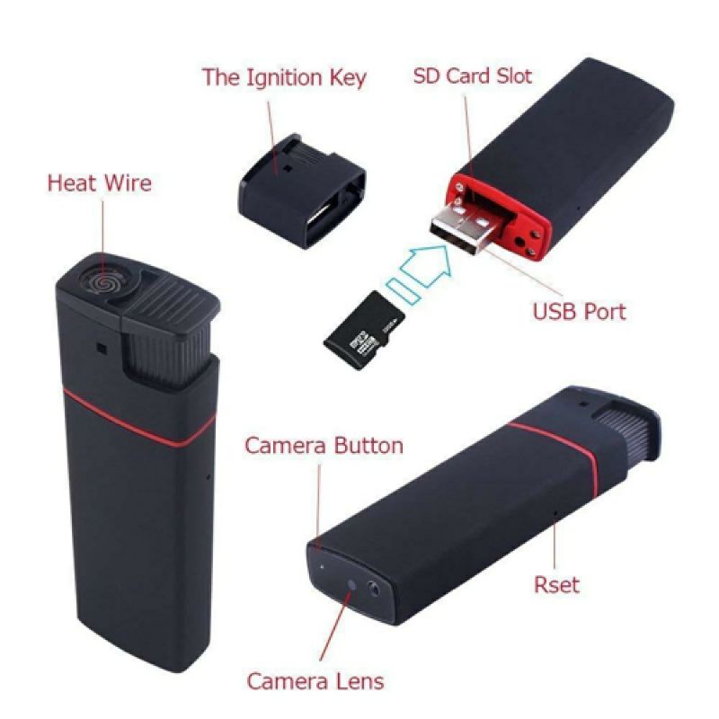 Spy Cam Korek api K6 Lighter Cam 1080 HD