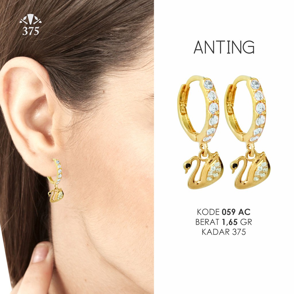 ANTING ANGSA EMAS ASLI 059 AC KADAR 375