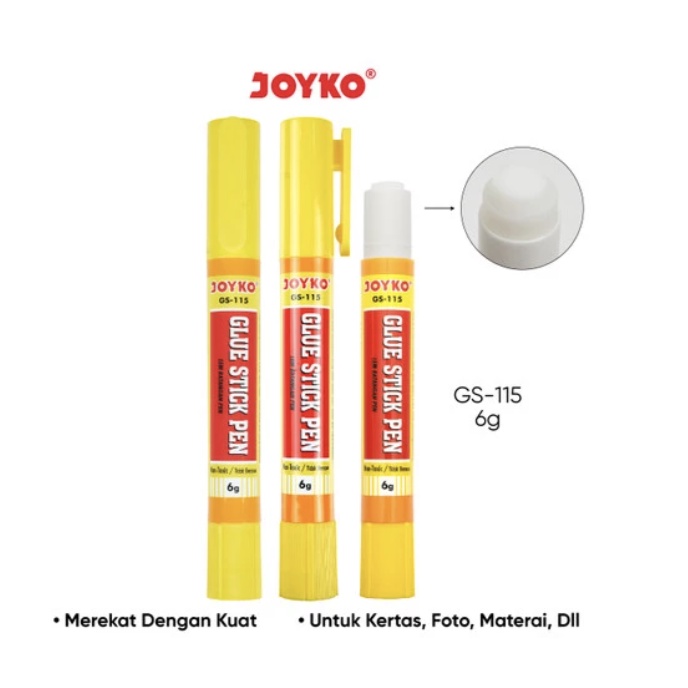 

Lem Batang Pen Glue Stick Pen Joyko GS-115 6gr