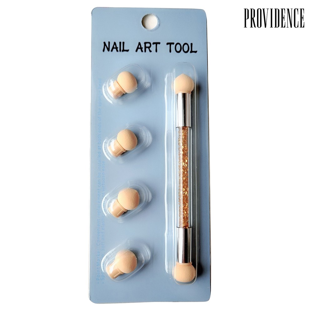 Providence Portable Washable Double Head Sponge Smudge Pen Nail Art Painting Dotting Tool