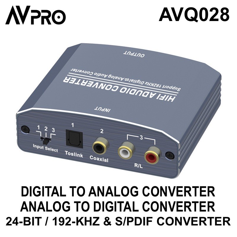 AVPRO AVQ028 24-bit 192-kHz DAC - ADC & SPDIF Converter