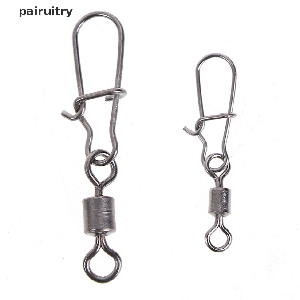 Prt 200Pcs Kilikili Pancing rolling swivel Bahan stainless Steel PRT