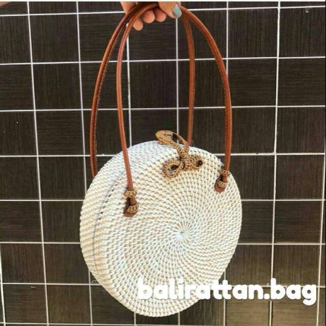 Tas rotan jinjing putih