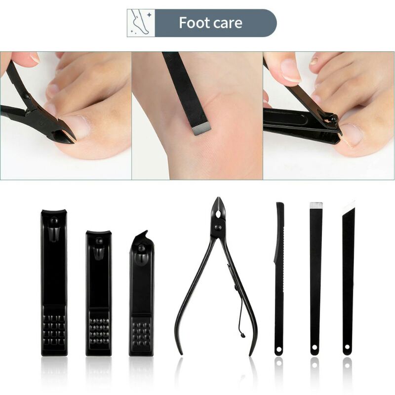 Set Perlengkapan Manicure Pedicure Cutters Nail Clipper Vchose 18 Pcs Som020