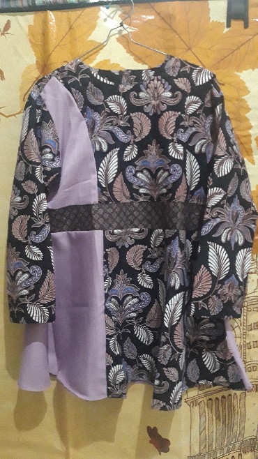 Tey-17 Batik Wanita Asj Sa Hrb026 Kenongo Kemeja Tosca Pendek