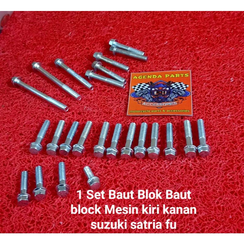 1 Set Baut Blok Mesin kiri kanan baud block mesin suzuki satria fu