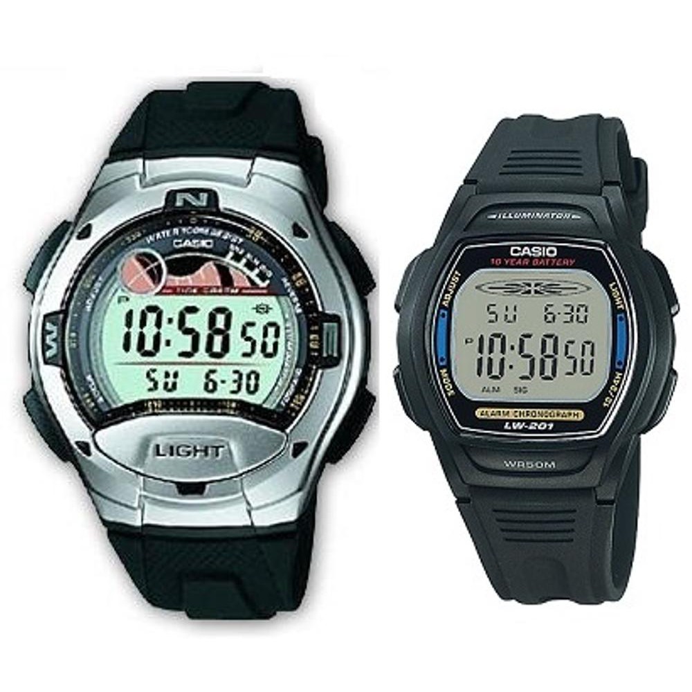 Jam Tangan Casio Original Couple Pria Wanita W 753 1A LW 201 2A Harga Sepasang