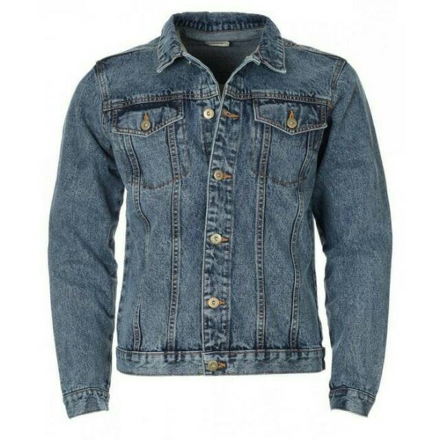 Jaket jeans jumbo pria