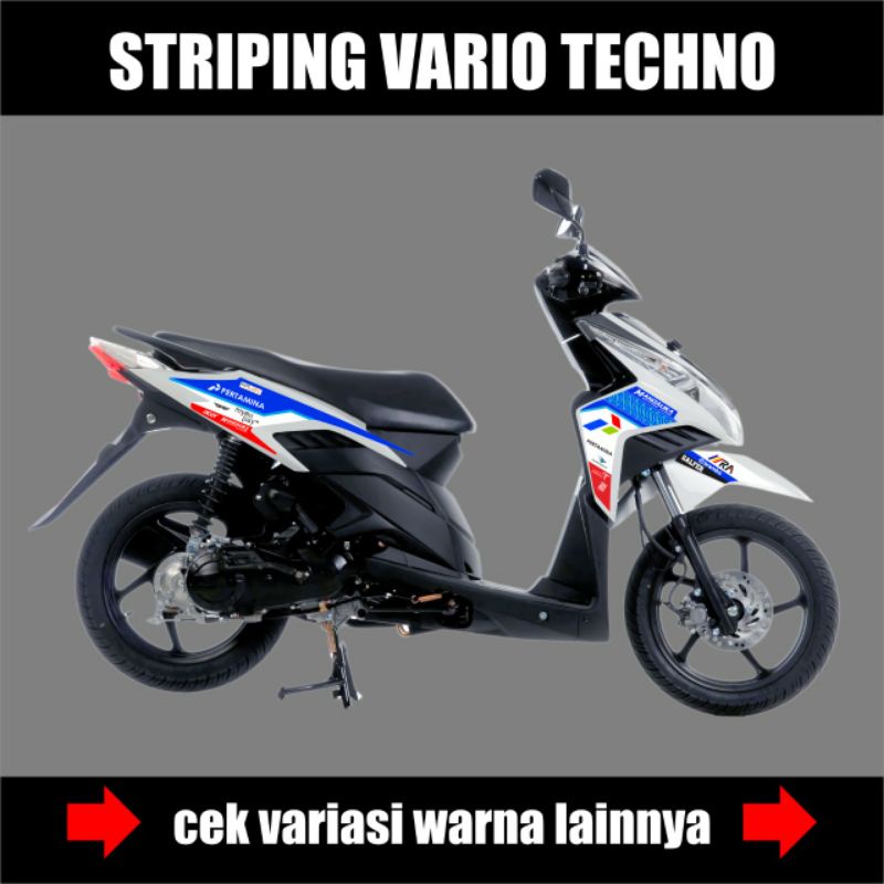 Sticker Striping Stiker lis Varias Vario 110 Techno Mandalika Pertamina