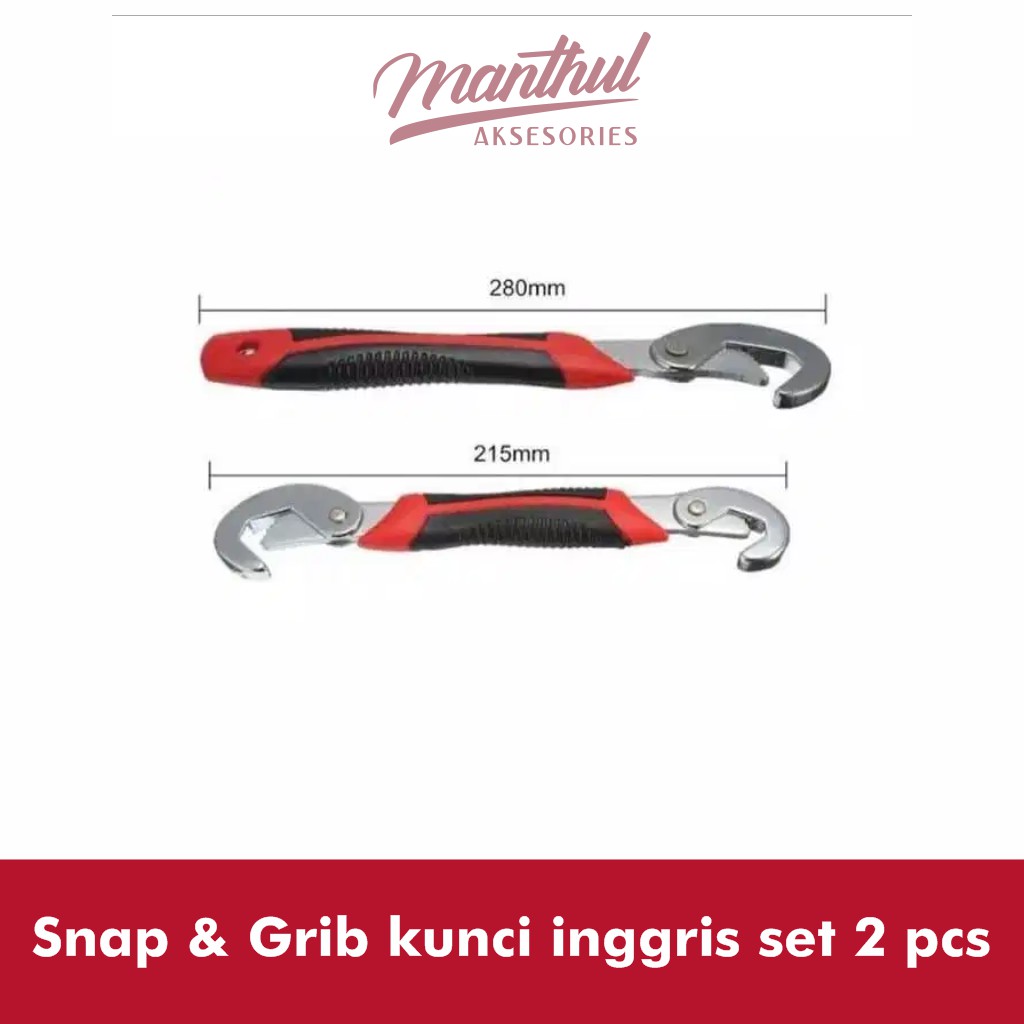 Snap &amp; Grib kunci inggris set 2pcs