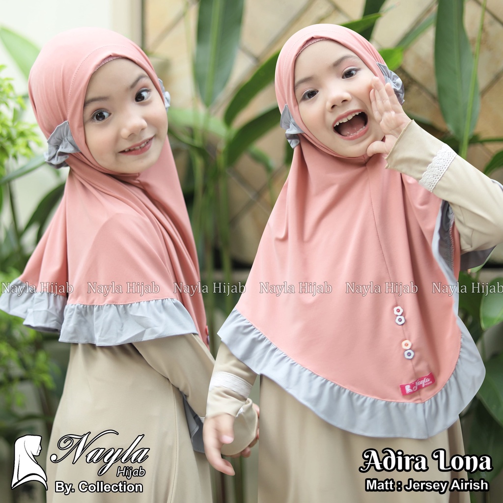 Kerudung Anak Instan Model ADIRA LONA Jersey Airis Hijab Anak Jersey Original Nayla Hija'b