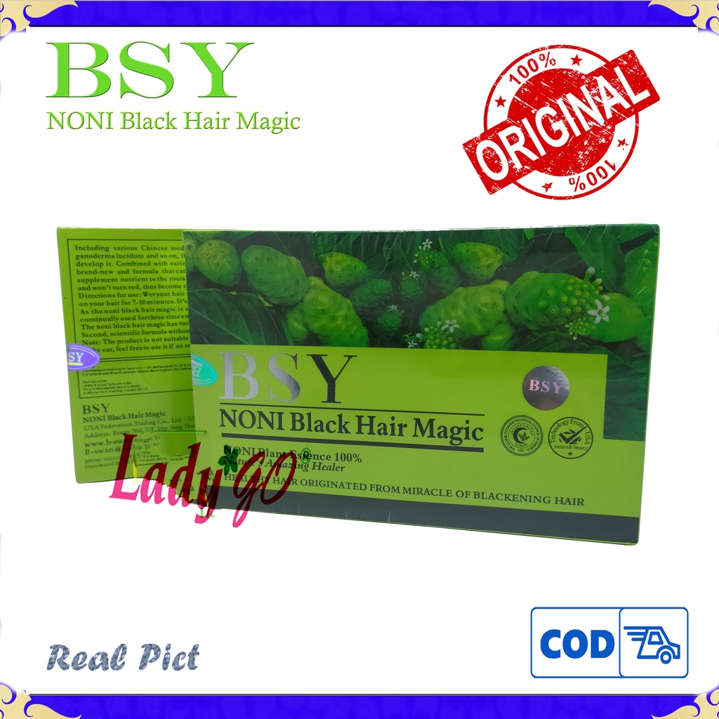 1 BOX ISI 20 SACHET ] BSY Noni BPOM Original 100% / Black Hair Shampoo