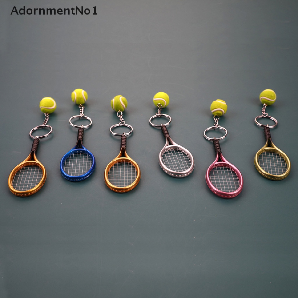 (AdornmentNo1) Gantungan Kunci Raket Tenis Mini Lucu Untuk Hadiah