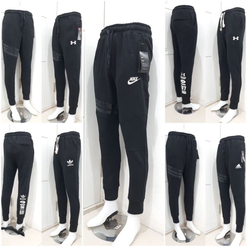 CELANA TRAINING JOGGER HITAM IMPORT GO PRIA WANITA