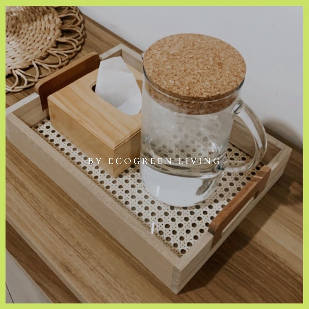 NAMPAN ANYAMAN BAKI ROTAN WEBBING - TRAY BAKI ROTAN