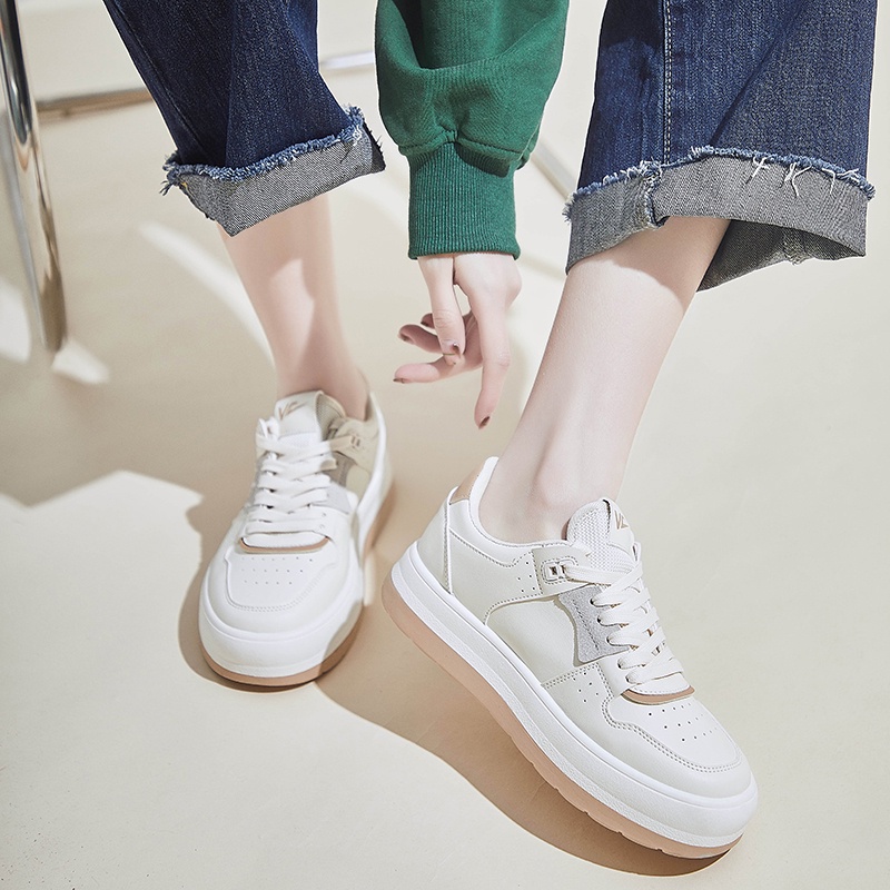 DENDEN.ID Sepatu Sneaker Putih Wanita Fashion Korea Sepatu Casual Kuliah Import