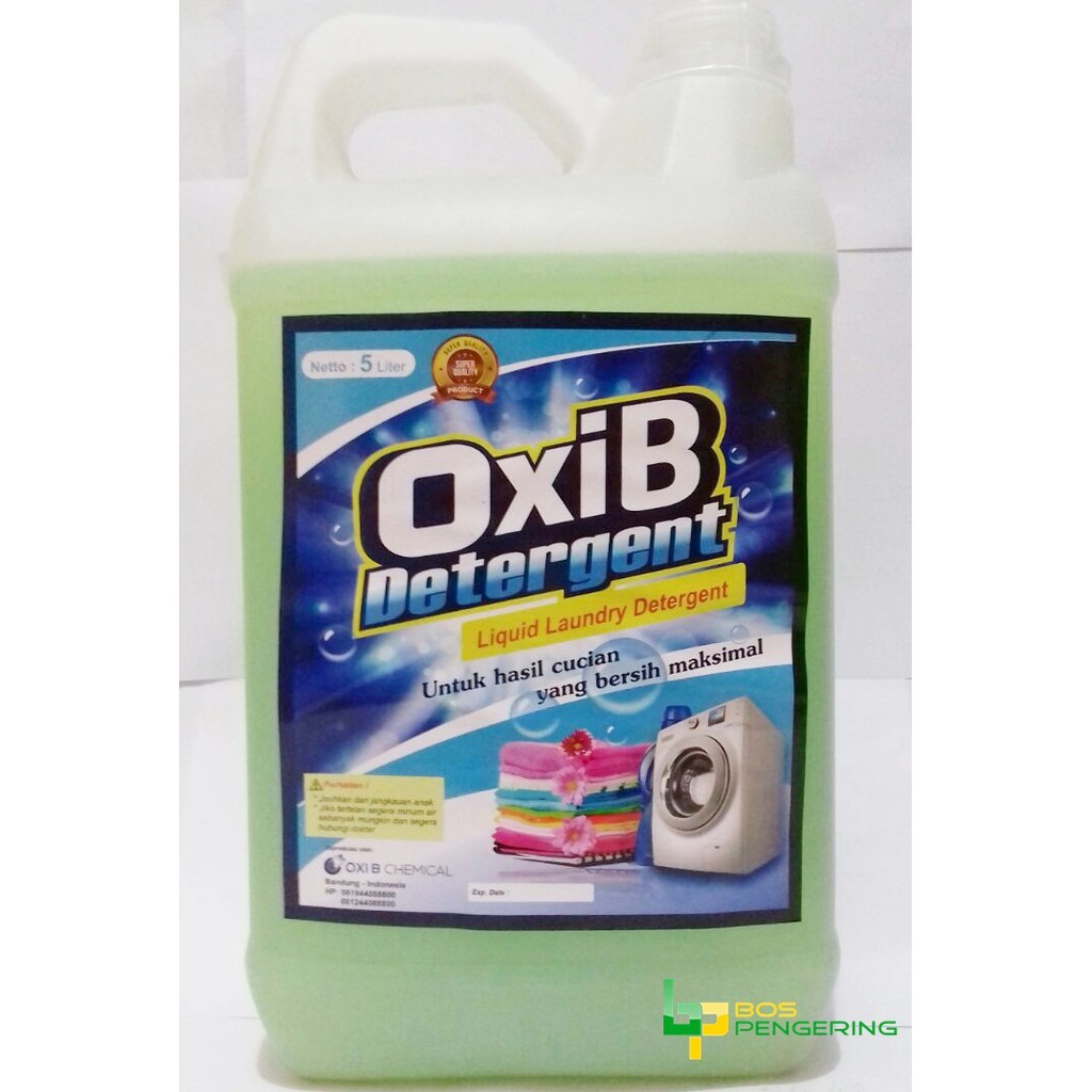 Sabun Cuci Pakaian Deterjen Cair Laundry - OxiB Detergent Wangi Apel 5 Kg Berkualitas