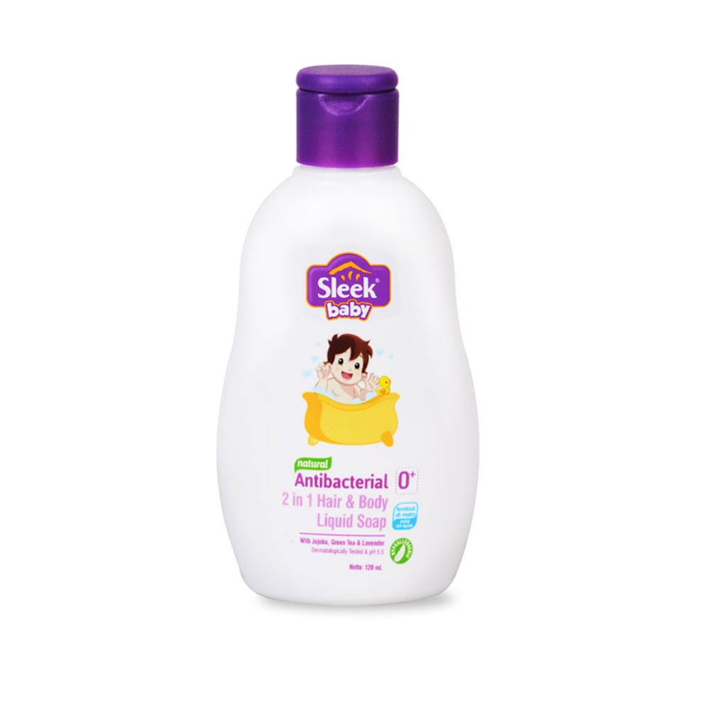 Sleek Baby 2 in 1 Hair &amp; Body Liquid Soap 120ml - Sabun Shampoo Bayi 120 ml