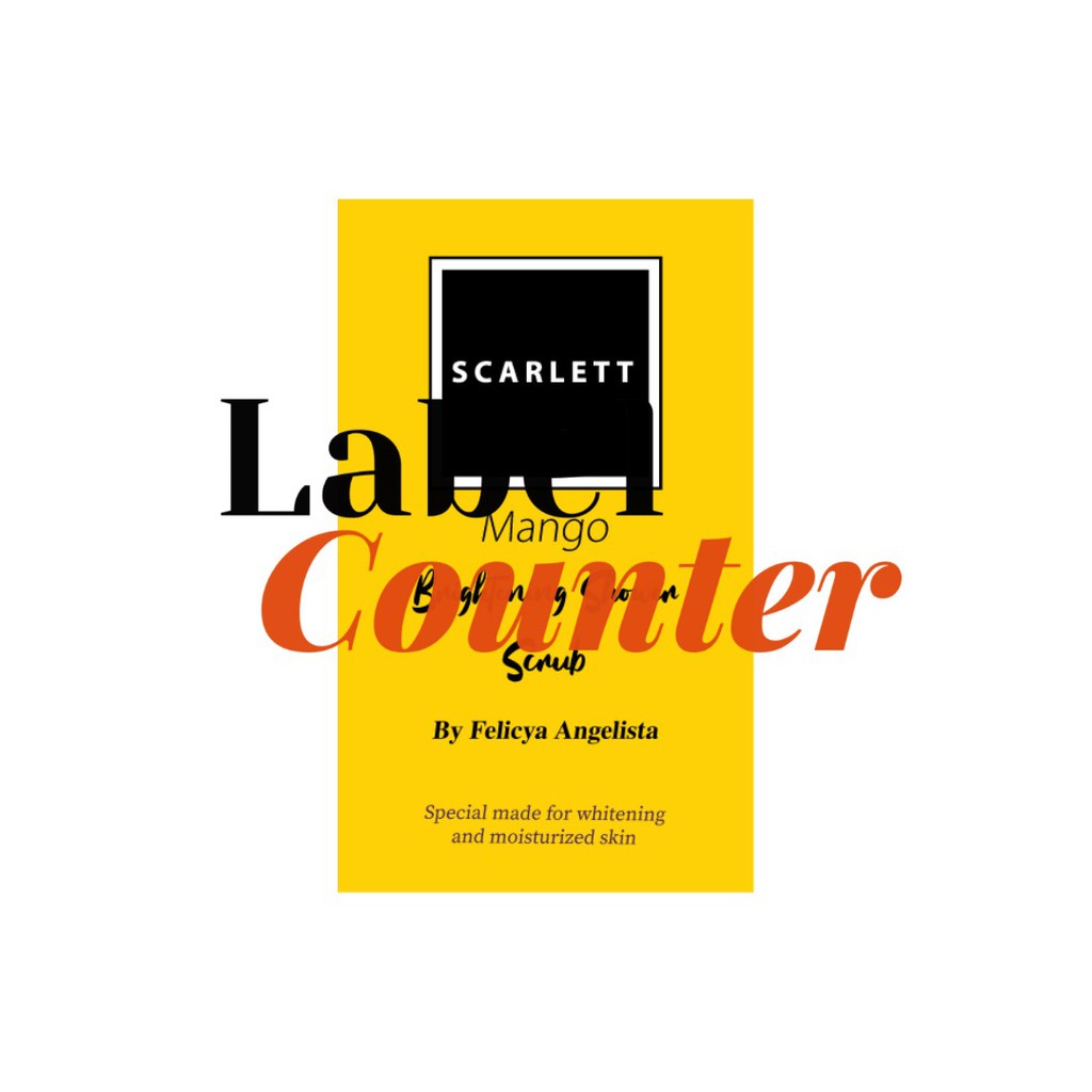 

Sticker Stiker Label Share Scarlett Shower & Body Scrub