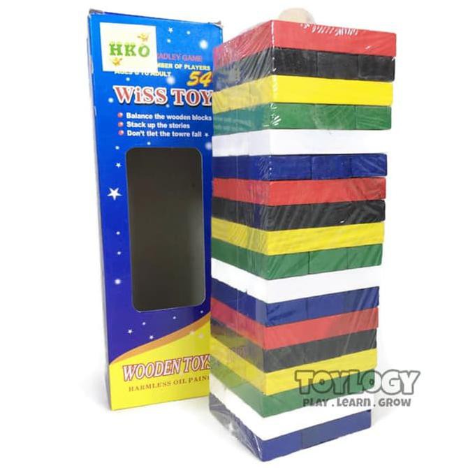 Mainan Edukasi Anak - Balok Kayu Uno Stacko Wiss Toy Warna Besar