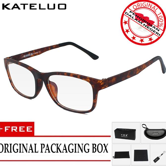 PROMO Kateluo Kacamata Anti Radiasi Komputer & Gadget Pria Wanita 9219 - Pattern Brown