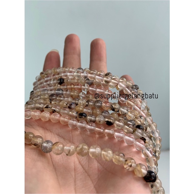 natural batu CITRINE kotor 6mm kristal putih citrin media kesehatan