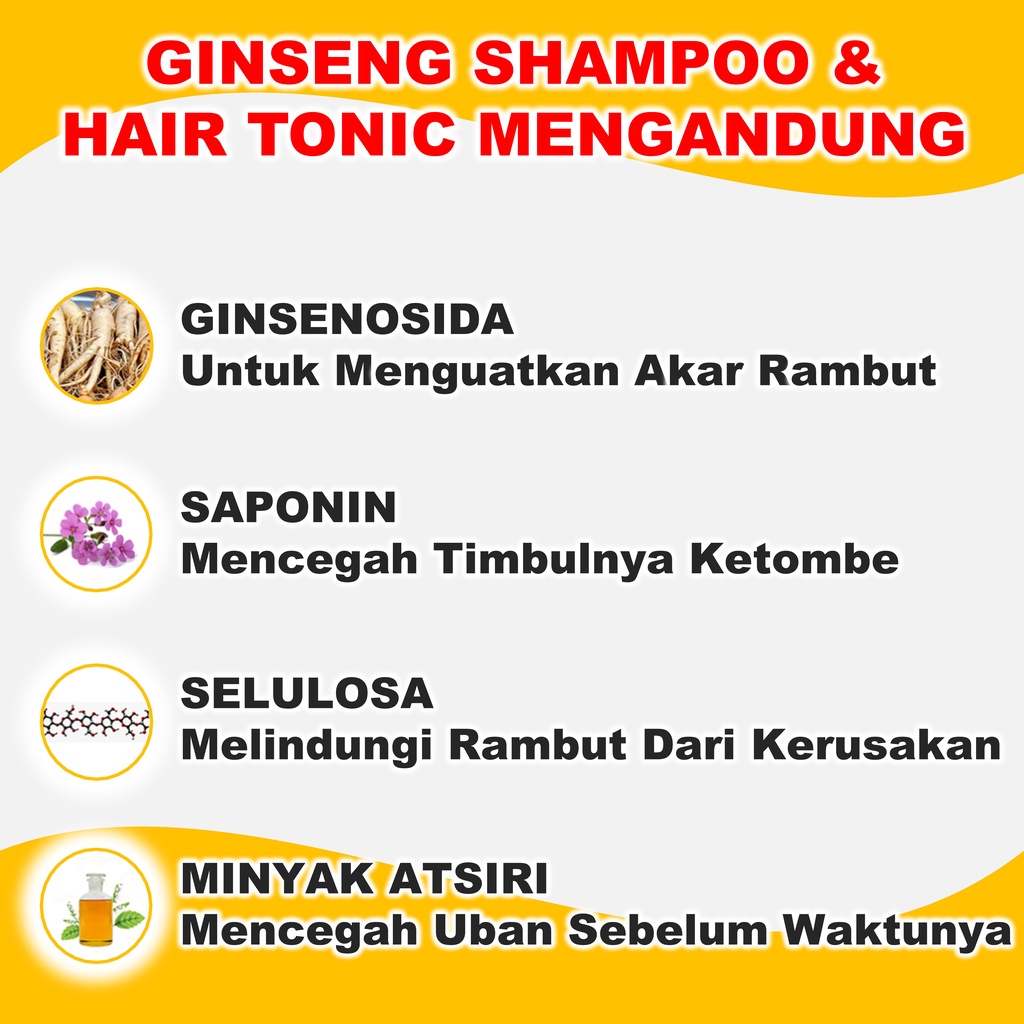 Perawatan Rontok Parah Dan Ketombe Penyubur Rambut Ginseng Ampuh BPOM B3P