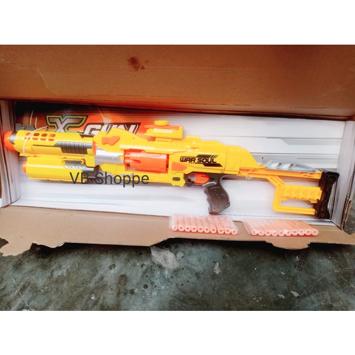 Mainan pistol senjata peluru nerf busa + LASER 7006 sgun xgun blasters