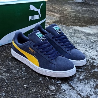puma suede black blue