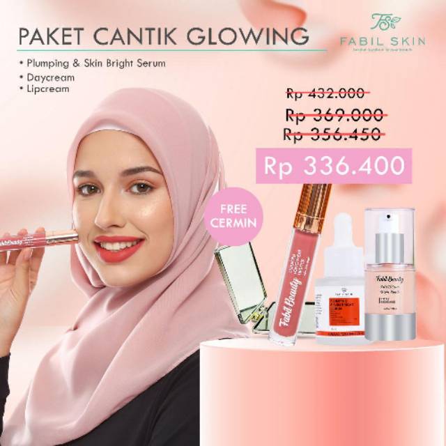 Promo Paket Cantik Glowing Fabil Skin Fabil Beauty Mandelic Plumping dan Serum Brightening