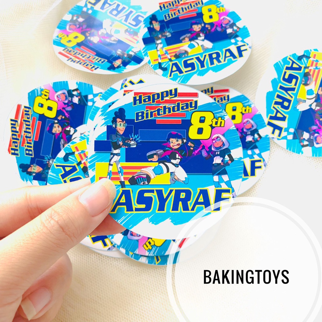 

Glitch Techs Sticker Pudding Birthday / Pudding / Souvenir / Bento / Tempelan Sticker Ulang Tahun