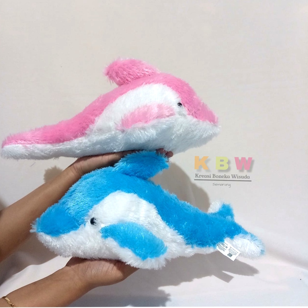 Boneka Dolphin boneka lumba-lumba boneka ikan karakter kartun lucu untuk mainan anak hiasan rumah hadiah anak kado ulangtahun