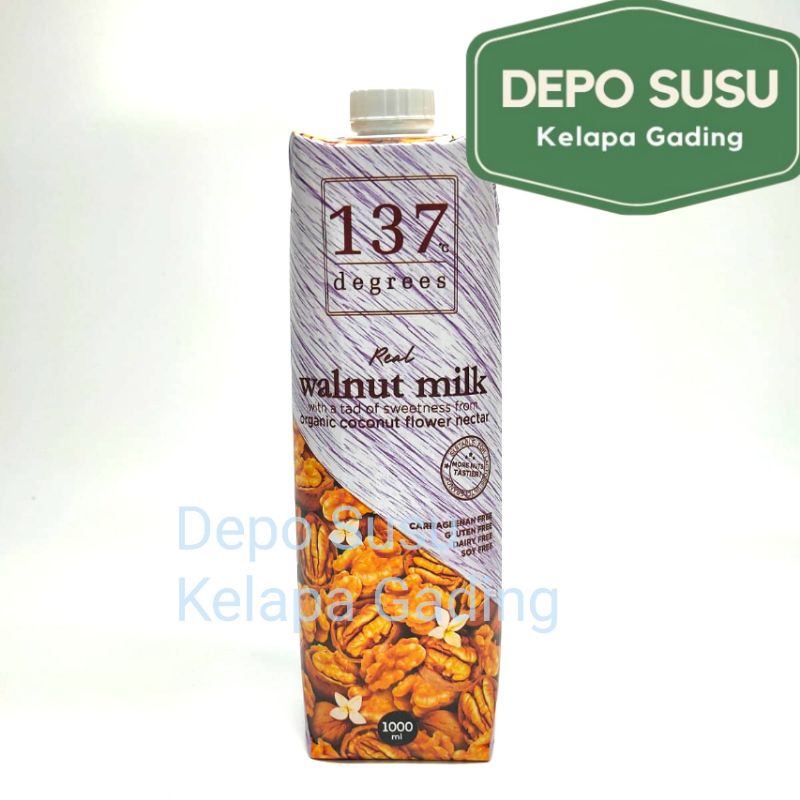 137 Degrees 1L Almond Milk Walnut Pistachio Chocolate | 1000ml Susu Organic Gluten Free Dairy Soy