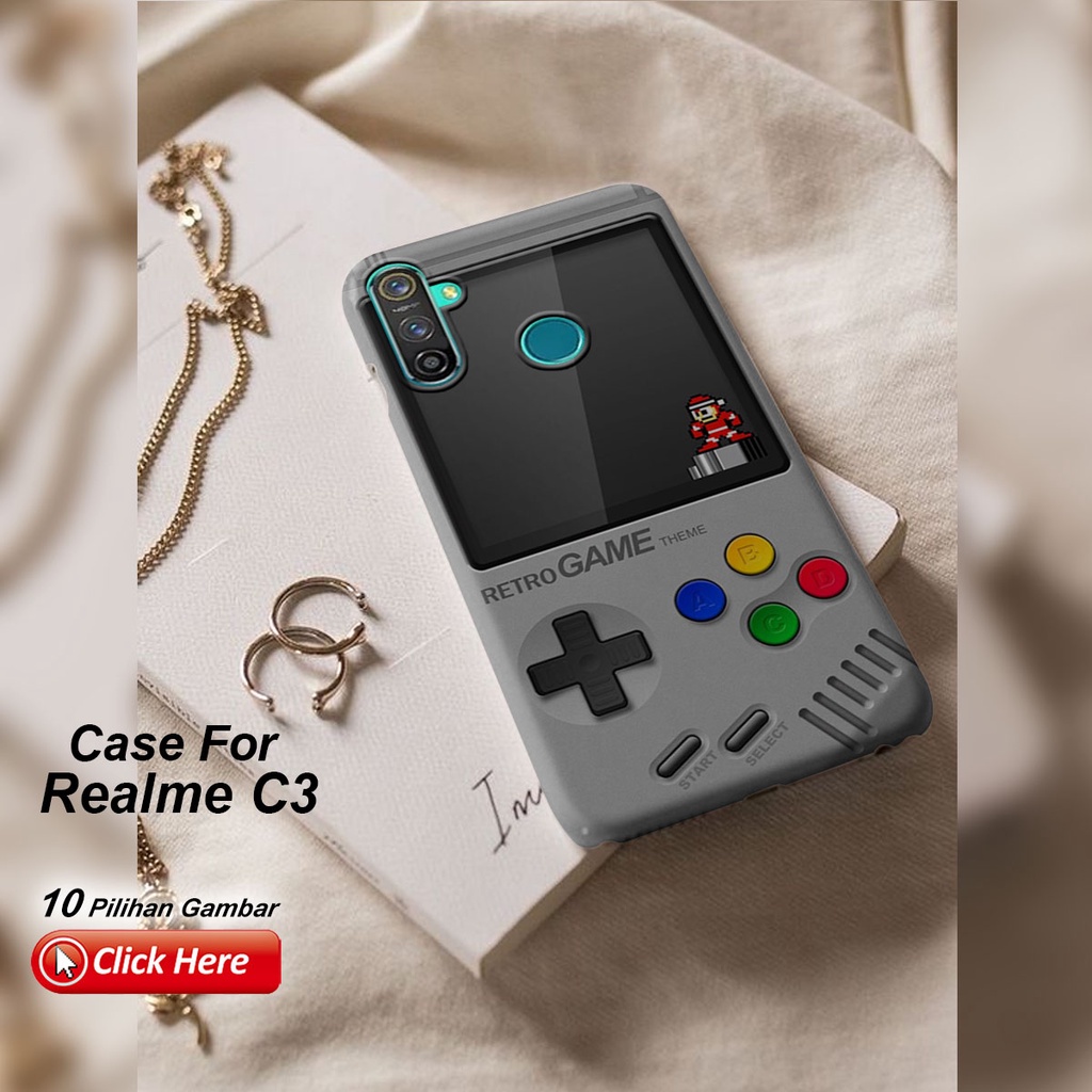 Case REALME C3 5 5i 5PRO Realme 2 [M134] Hardcase 3D Fullprint Fashion Casing GAMEBOY bumper hardcas