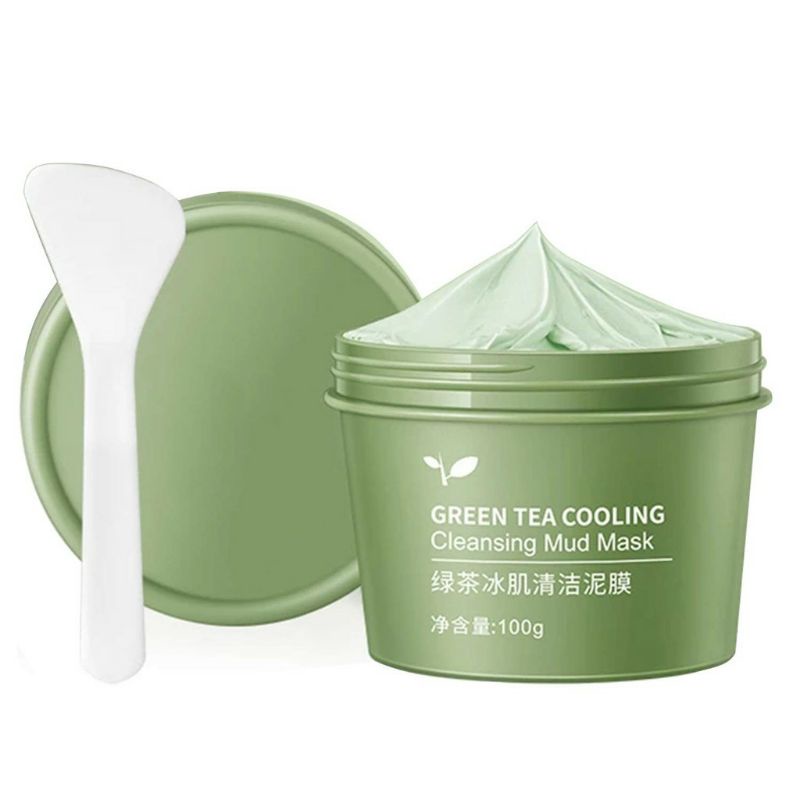 READY STOK CLAY MASK |MASKER WAJAH HERBAL GREEN TEA MASK FACE GREEN TEA MUD MASK
