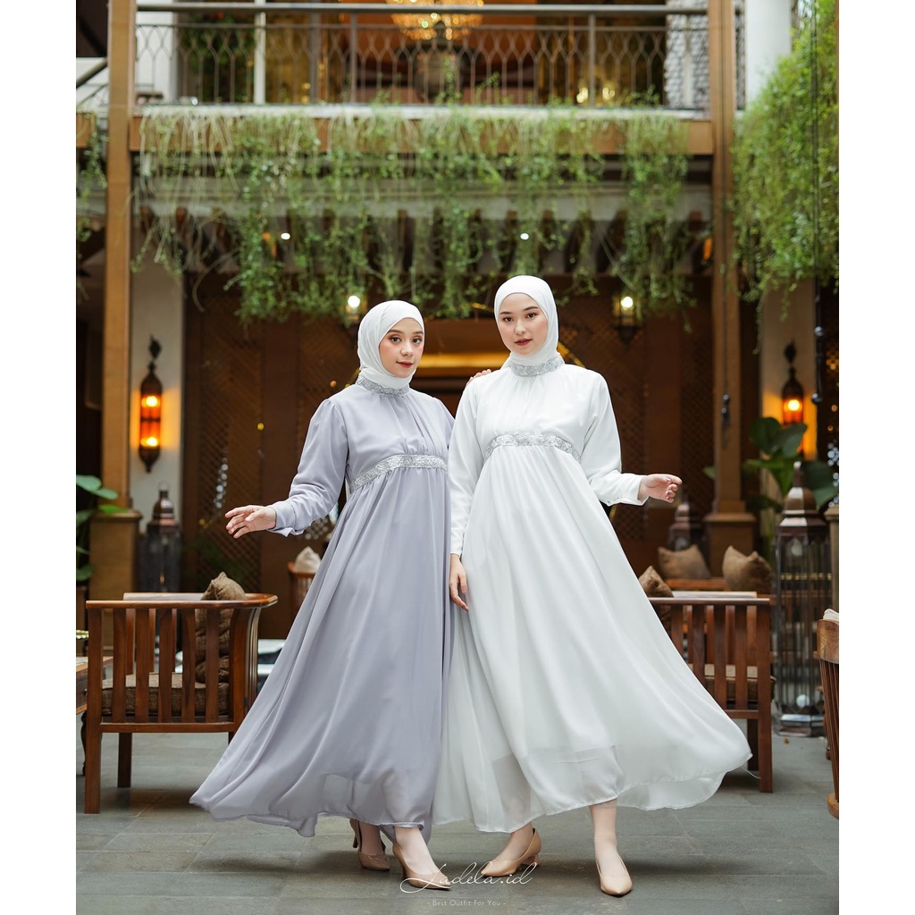 DRESS MUSLIM - AUDREY DRESS - IED SERIES - PAKAIAN MUSLIM WANITA