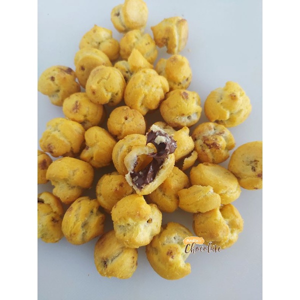 Maem_Yummy Soes Kering [500Gr 1Kg] Coklat Ori / Double Choco / Choco Vanilla / Stroberi / Mix