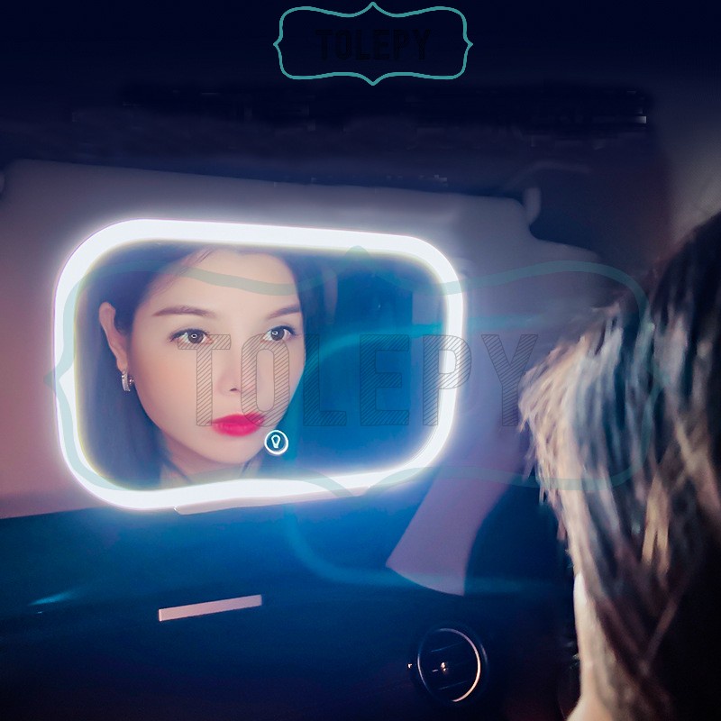 Car LED Make Up Mirror Sunvisor 7.8 inch / Cermin Make Up Mobil LED