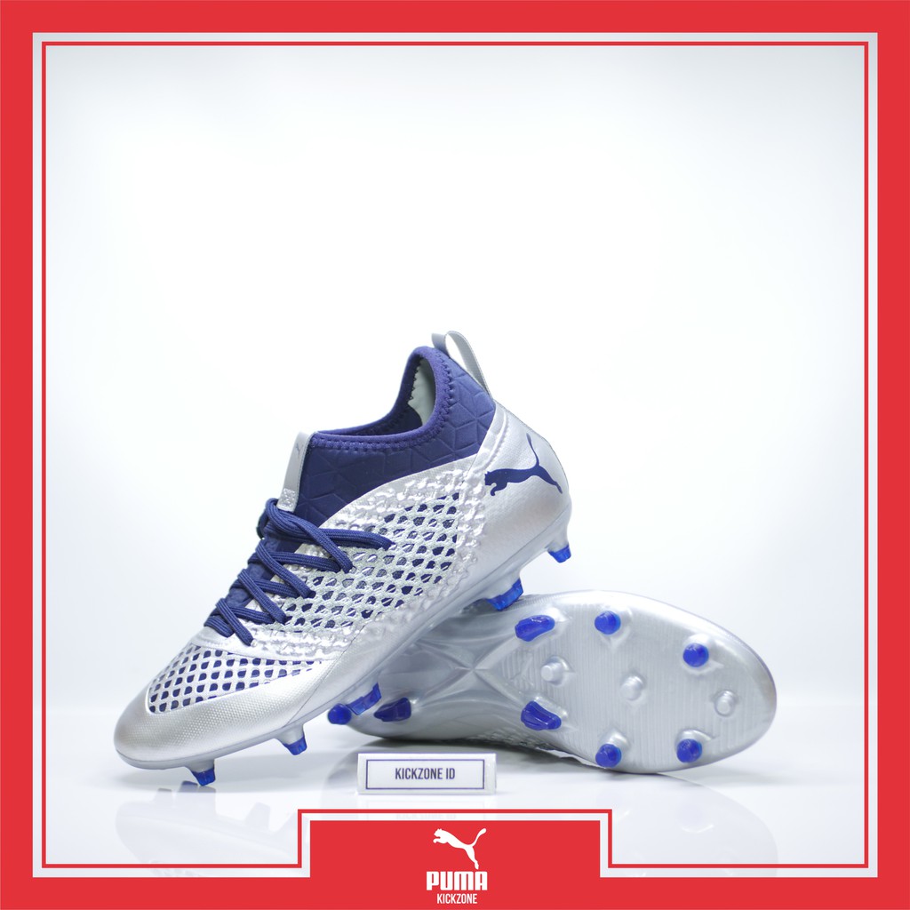 Sepatu Bola Puma Future 2.3 Netfit FG AG Silver Original 10483204