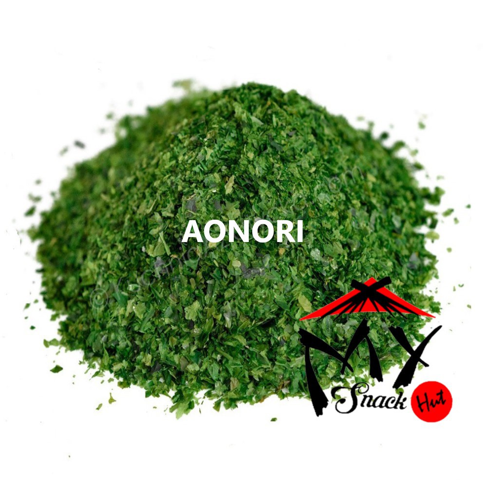 AONORI 10GR - JAPANESE SEAWEED FLAKE AO NORI RUMPUT LAUT KASAR CACAH TOPPING TABURAN SUSHI TAKOYAKI JEPANG HALAL