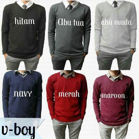 V NECK SWEATER   baju rajut pria   sweater rajut pria   grosir rajut korea   supplier rajut bandung