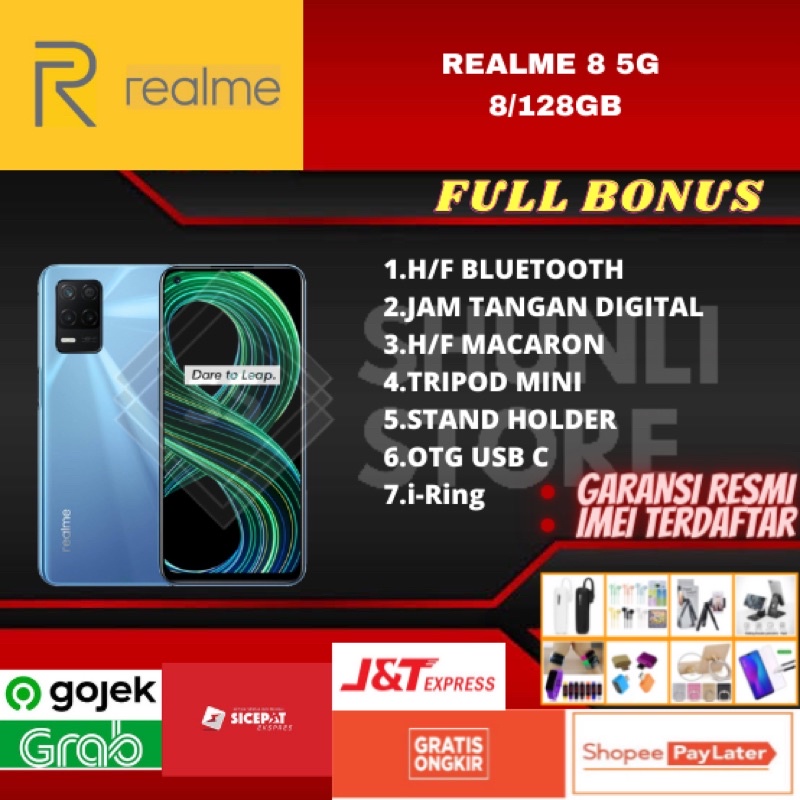 REALME 8 5G RAM 8/128GB NEW 100% ORIGINAL GARANSI RESMI