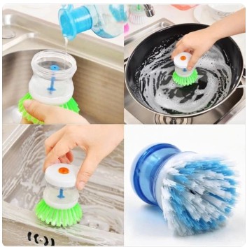 Sikat Panci Dispenser cuci piring multi fungsi serbaguna brush with dispenser