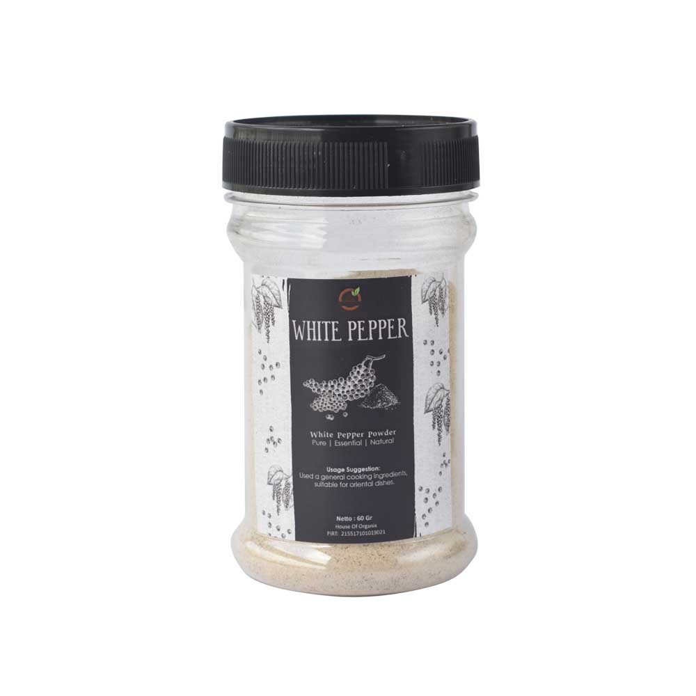 House Of Organix Ground White Pepper ( Lada Putih Halus ) 60 Gr