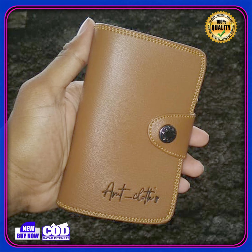 promo !! Dompet cowok 3/4 terbaru Bahan PVC Leather Simple