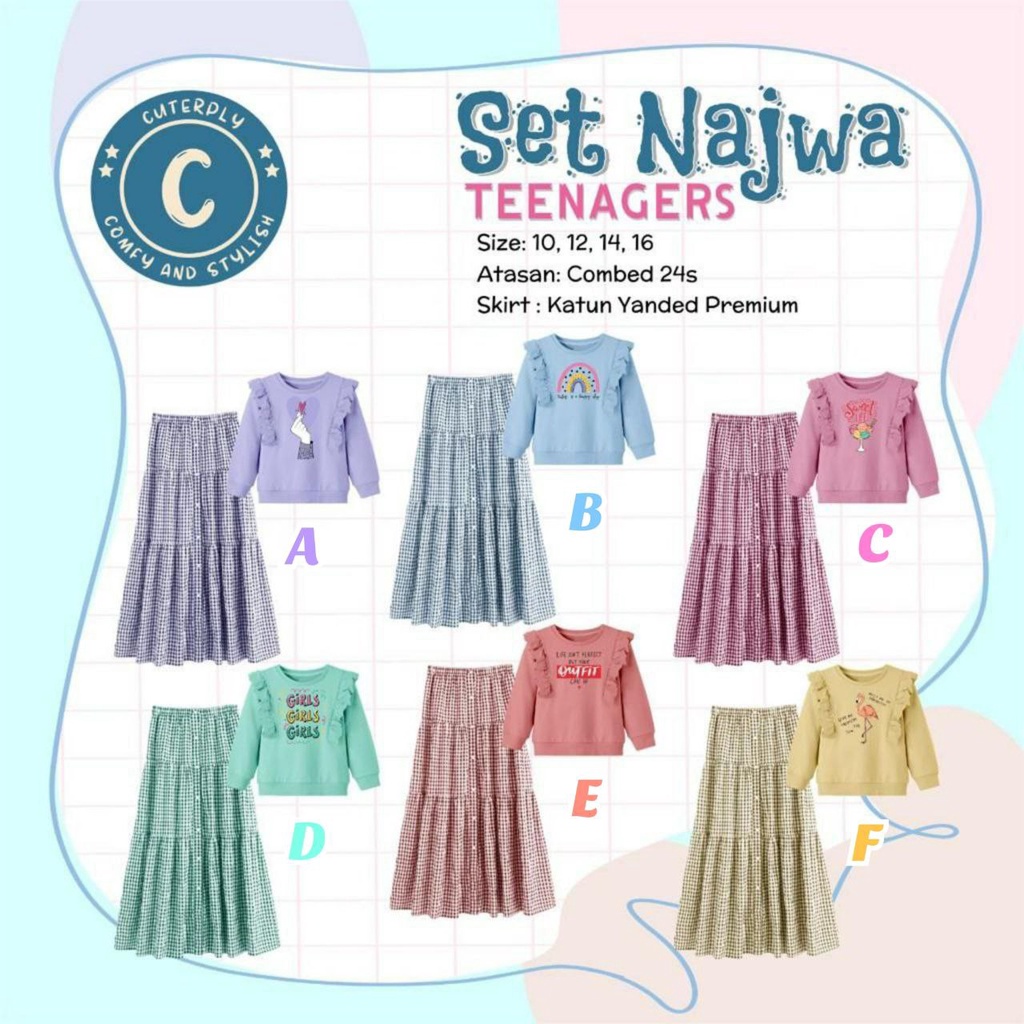 SETELAN ANAK CEWE SET NAJWA TEENAGERS BY CUTERPLY CUSN